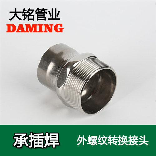 DN65*2-1/2 承插焊接式探花在线播放外螺紋轉換接頭（304 316L）