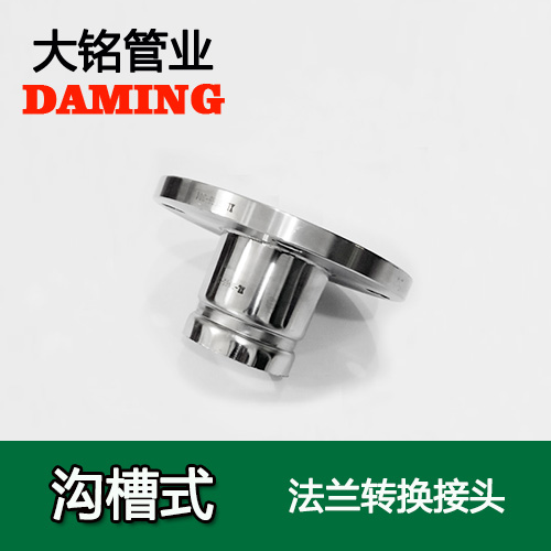 DN150 溝槽式探花在线播放法蘭轉換直通接頭（304 316L）
